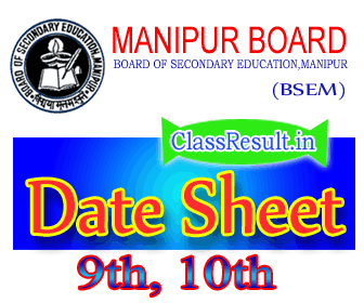 bsem Date Sheet 2024 class HSLC, 10th Class Routine